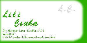 lili csuha business card